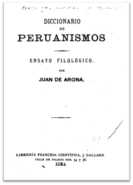 Diccionario peruanismos