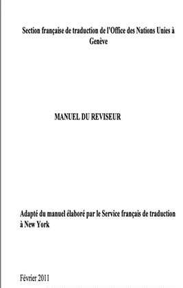Manuel du reviseur